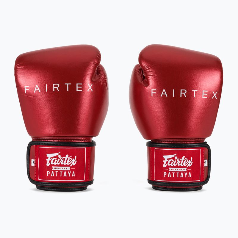 Boxkesztyű Fairtex Metallic Boxing red 2