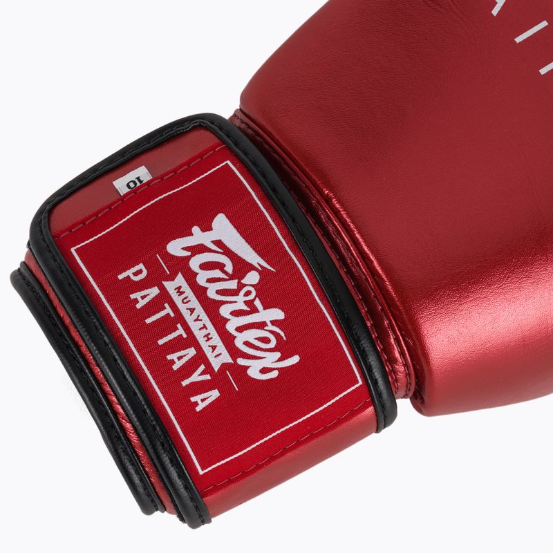 Boxkesztyű Fairtex Metallic Boxing red 6