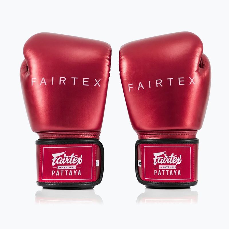 Boxkesztyű Fairtex Metallic Boxing red 2