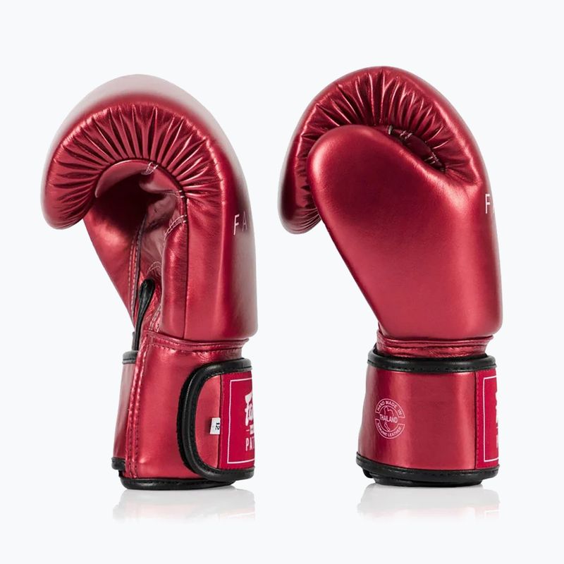 Boxkesztyű Fairtex Metallic Boxing red 4