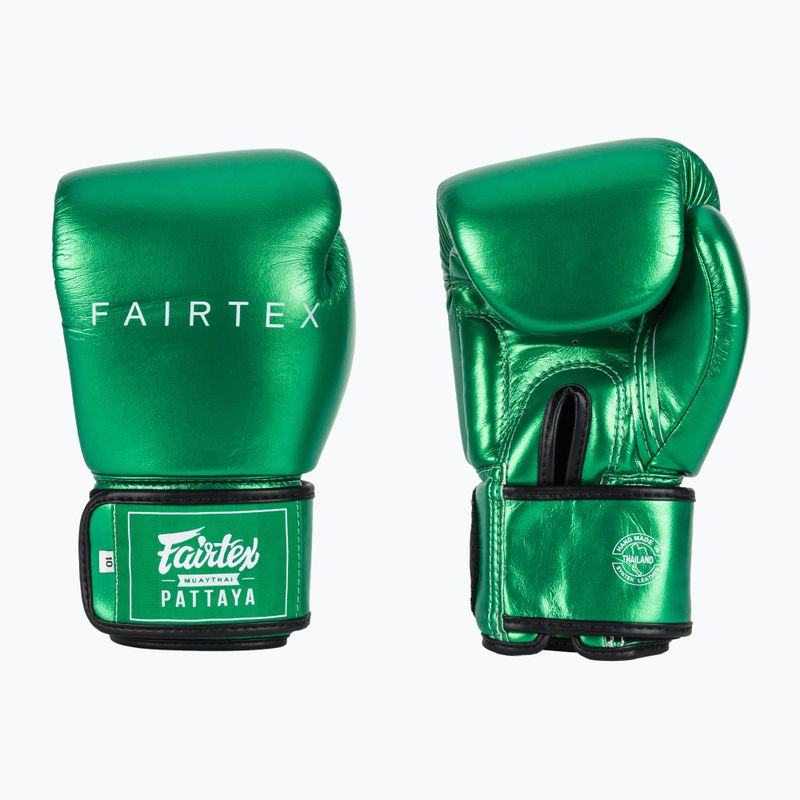 Boxkesztyű Fairtex Metallic Boxing green