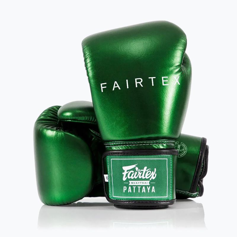 Boxkesztyű Fairtex Metallic Boxing green 4