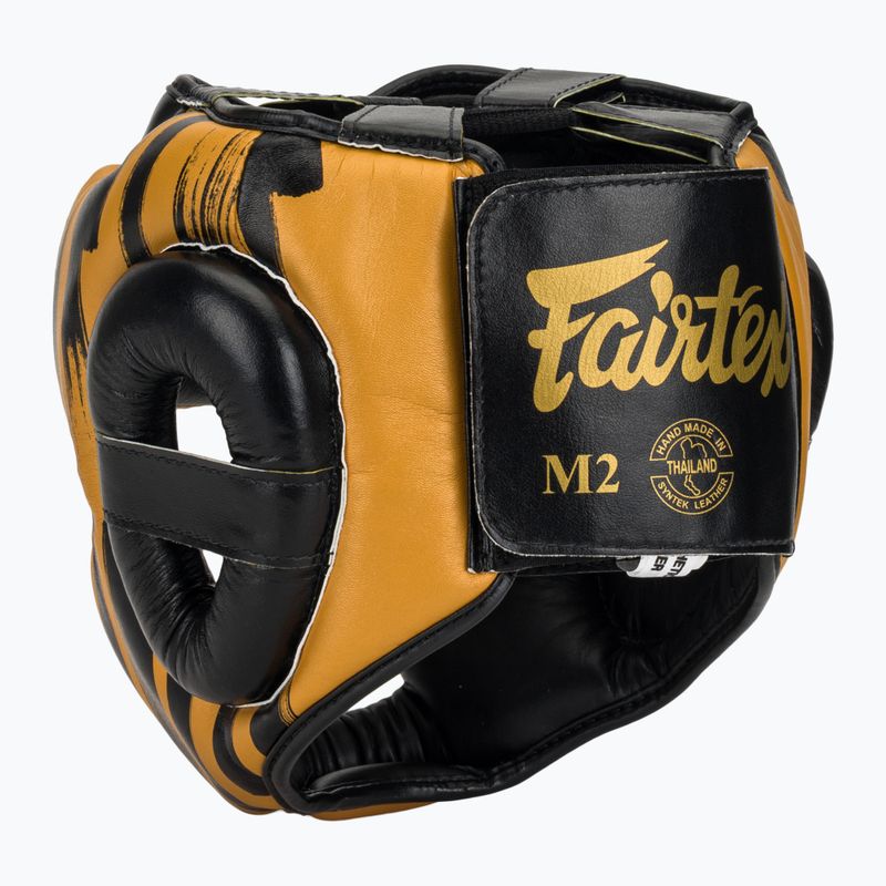 Fairtex mikroszálas fejvédő bokszsisak arany 3
