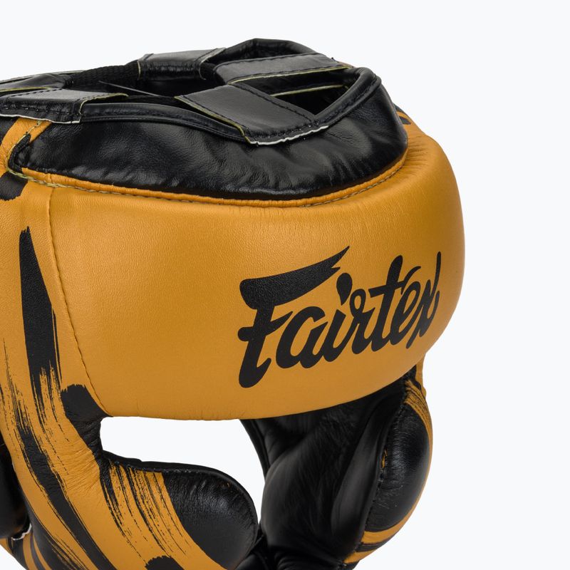Fairtex mikroszálas fejvédő bokszsisak arany 4
