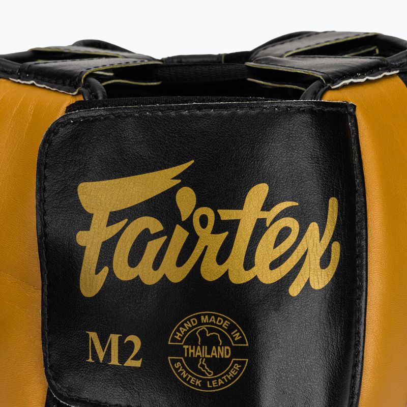 Fairtex mikroszálas fejvédő bokszsisak arany 5