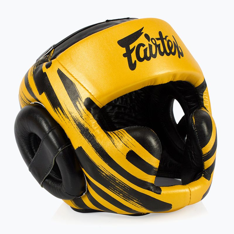 Fairtex mikroszálas fejvédő bokszsisak arany 2