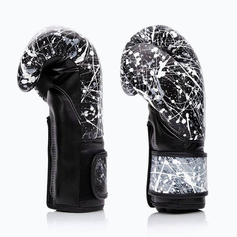 Rękawice boskerskie Fairtex Microfiber Art Collections Painter black/white 3