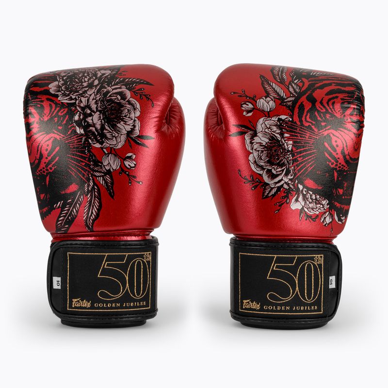 Fairtex Golden Jubilee piros bokszkesztyű 2