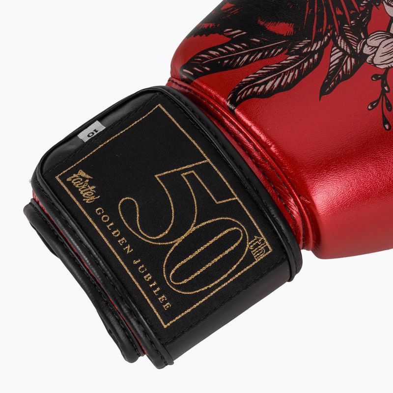 Fairtex Golden Jubilee piros bokszkesztyű 6