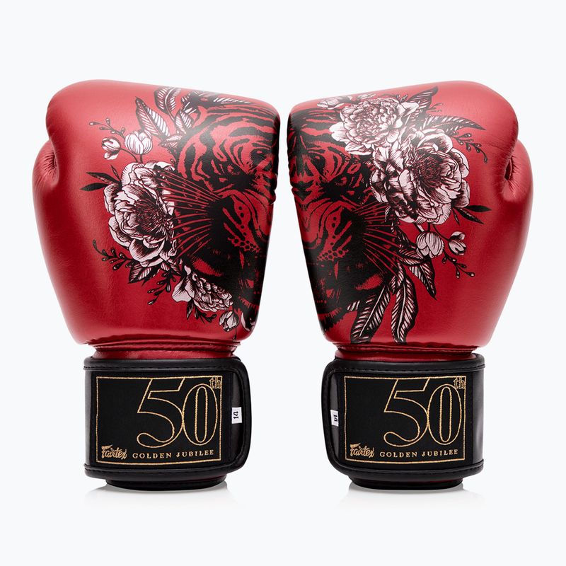 Fairtex Golden Jubilee piros bokszkesztyű
