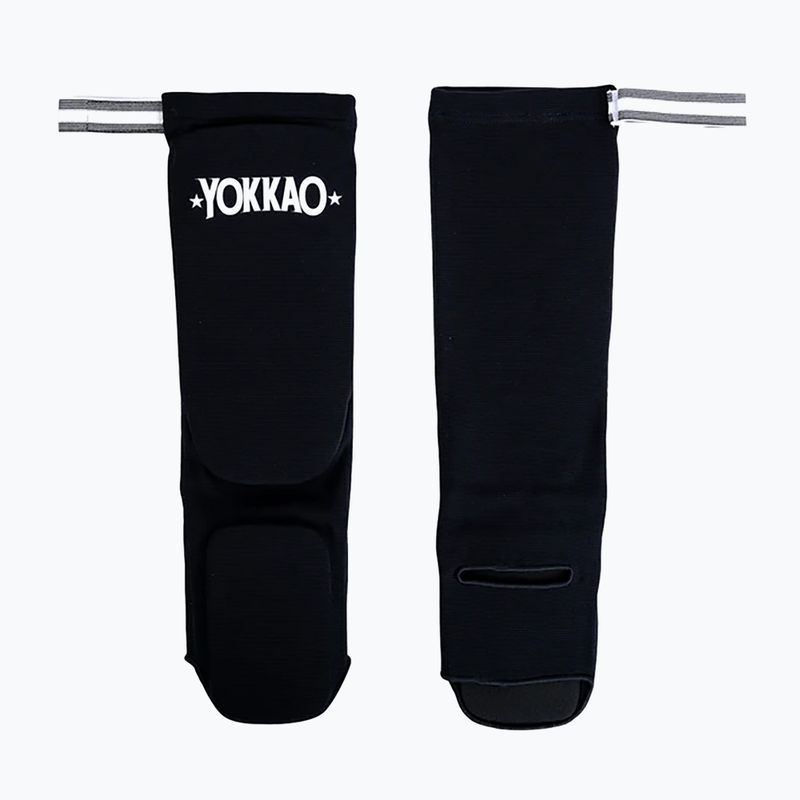 YOKKAO Muay Thai Boxing sípcsont protektorok fekete pamut 2
