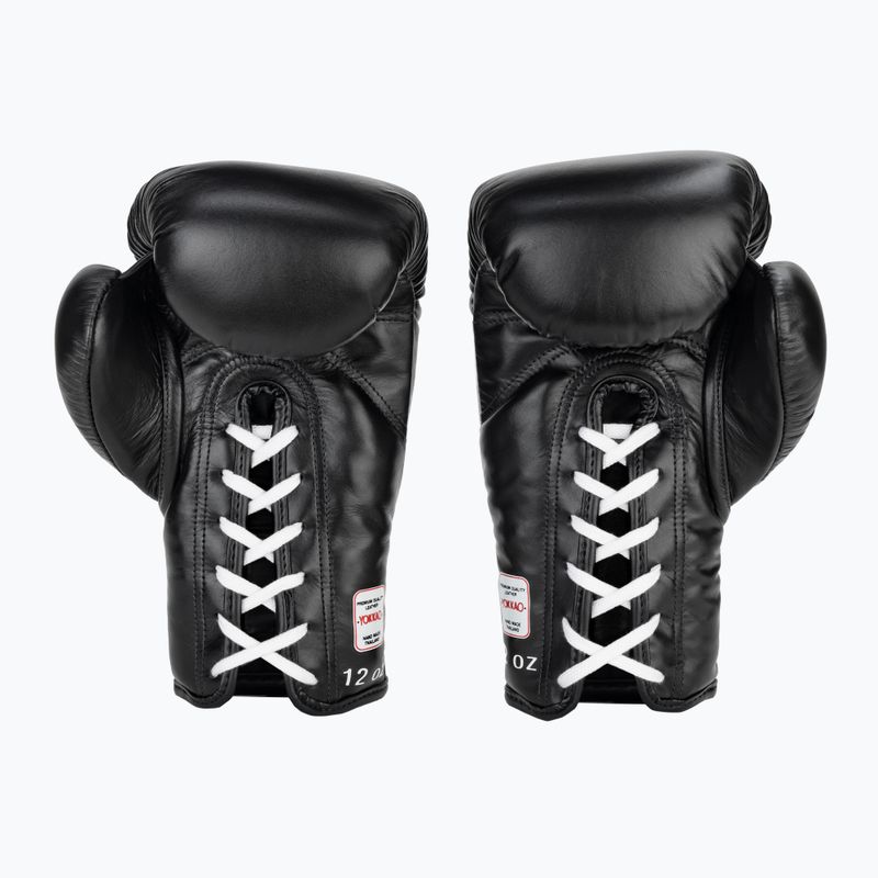 YOKKAO Matrix Lace Up férfi bokszkesztyűk fekete 3