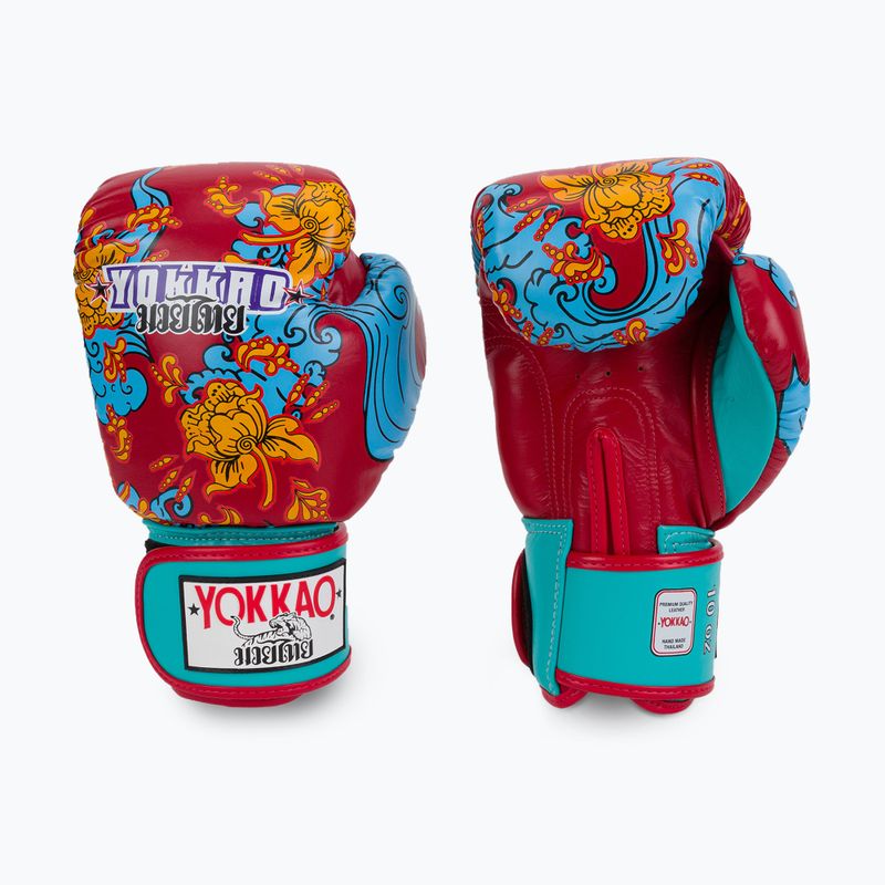 YOKKAO Hawaii piros bokszkesztyűk FYGL-71-2 3