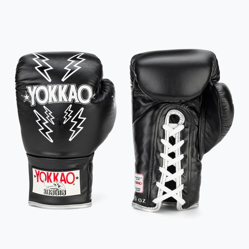 Férfi bokszkesztyűk YOKKAO Stadium Lace Up fekete
