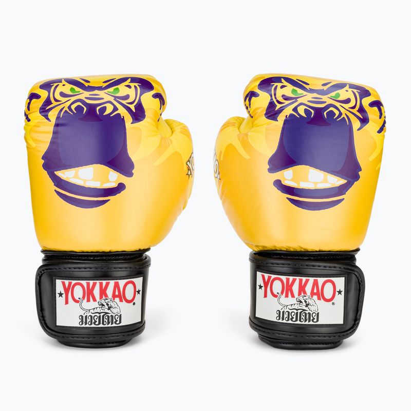 Férfi boxkesztyű YOKKAO Primate sárga 2