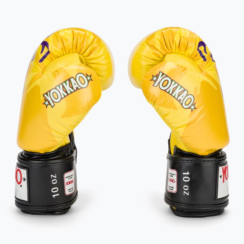 Férfi boxkesztyű YOKKAO Primate sárga 4