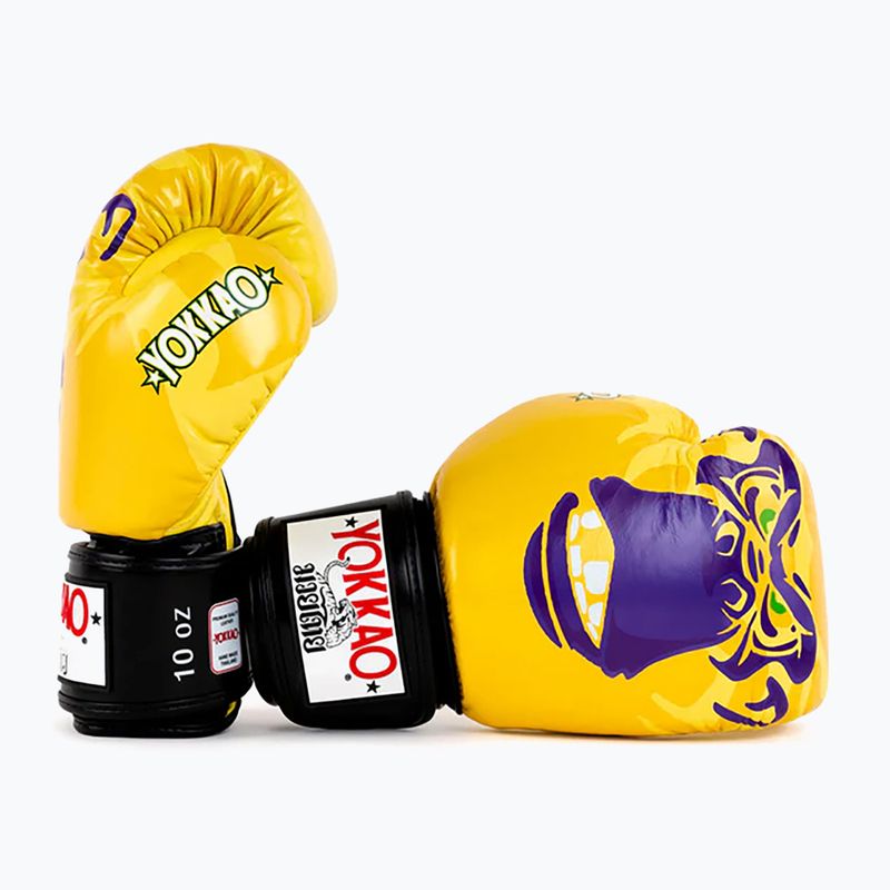 Férfi boxkesztyű YOKKAO Primate sárga 3