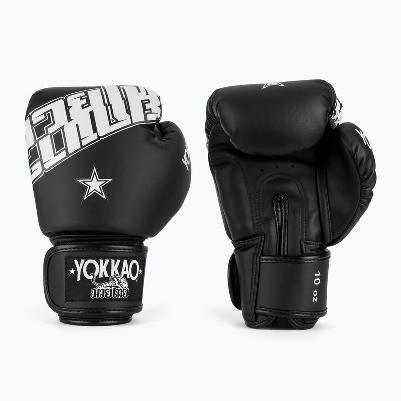 Boxkesztyű YOKKAO Lettering Boxing black