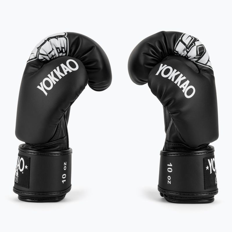 Boxkesztyű YOKKAO Lettering Boxing black 4
