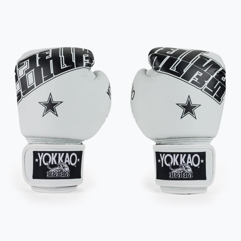 Boxkesztyű YOKKAO Lettering Boxing white 2