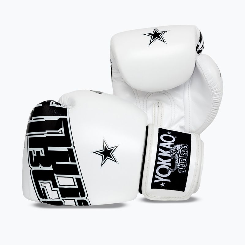 Boxkesztyű YOKKAO Lettering Boxing white 2