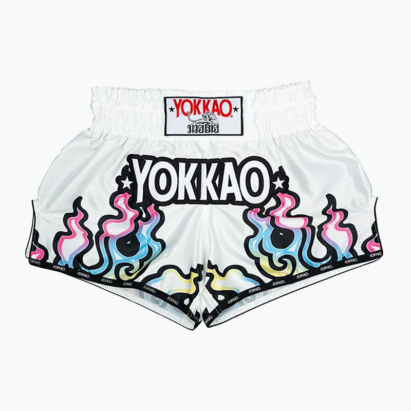 Férfi sportnadrág YOKKAO Flames CarbonFit white