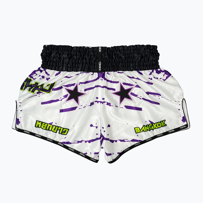 Férfi edzőshort YOKKAO Angry Bull Muay Thai white 2