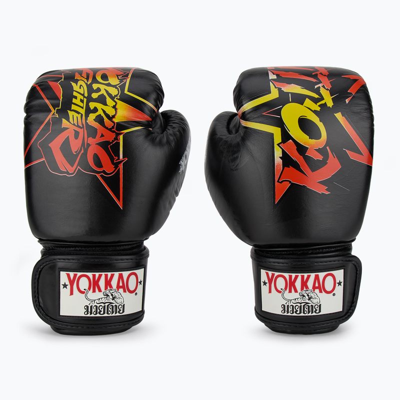 YOKKAO Fighter KO férfi bokszkesztyűk fekete 2