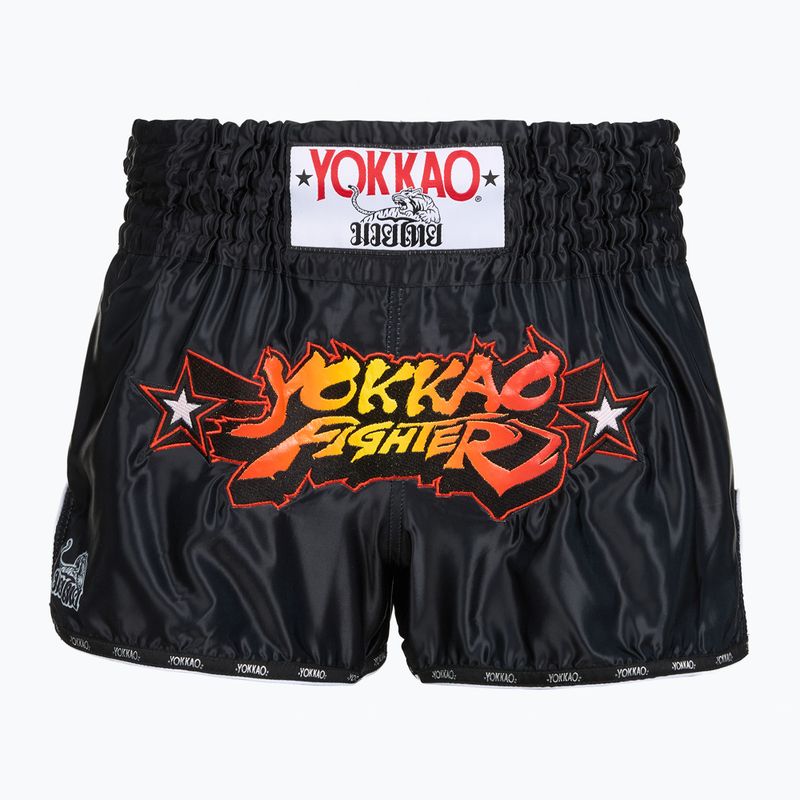 Férfi edző rövidnadrág YOKKAO Fighter KO Muay Thai black