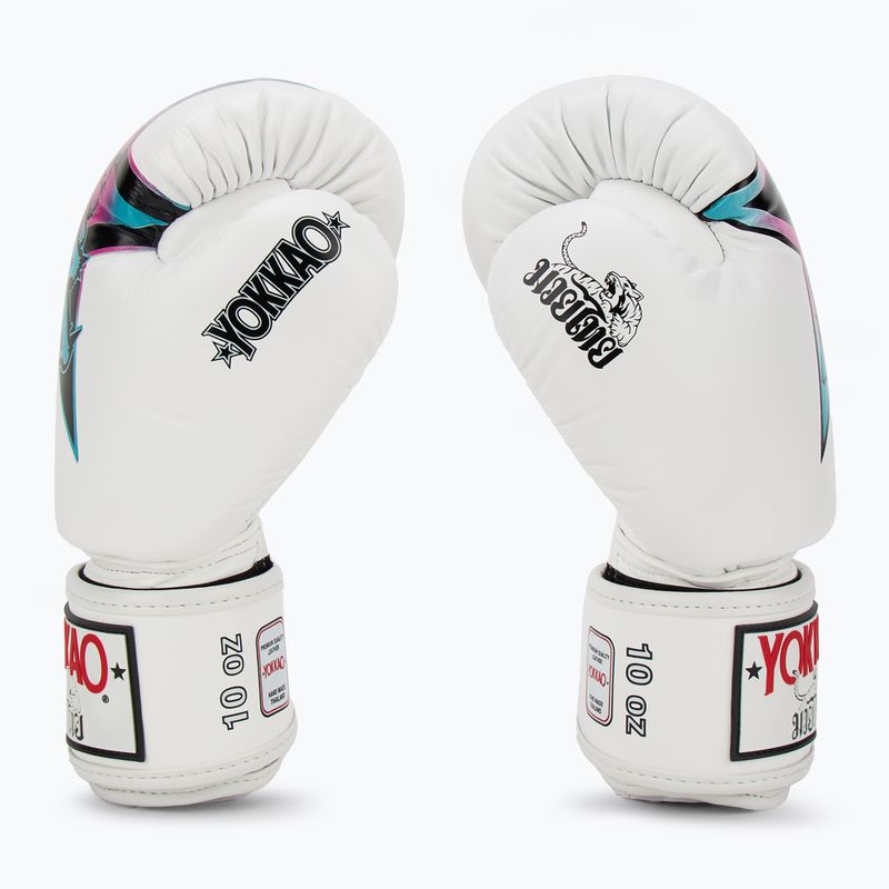 Férfi bokszkesztyűk YOKKAO Fighter KO fehér 4