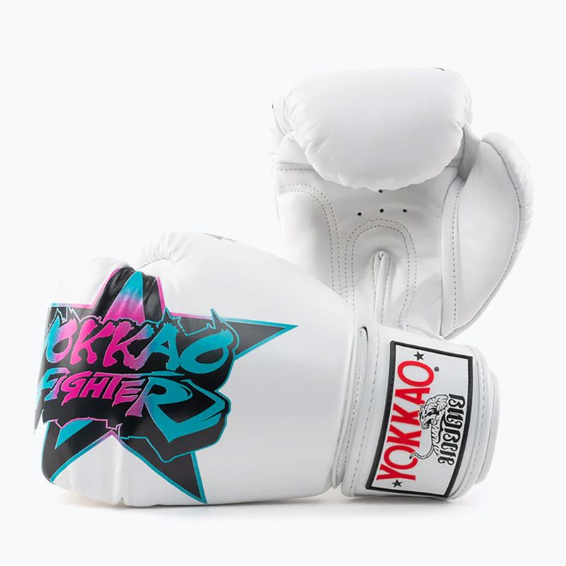Férfi bokszkesztyűk YOKKAO Fighter KO fehér 7