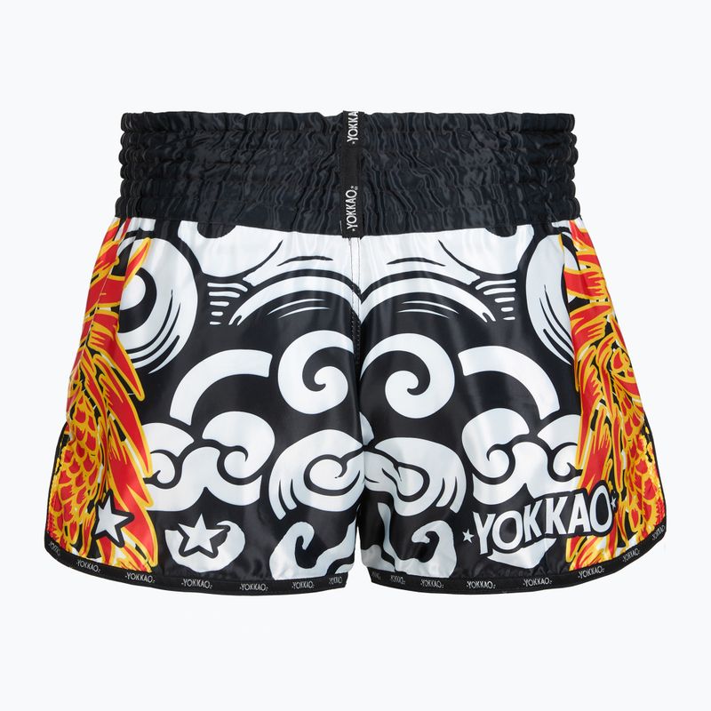 Férfi edzőshort YOKKAO Dragon Muay Thai black/white 2