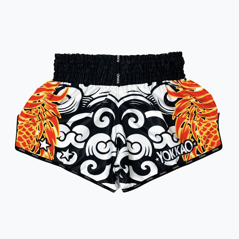 Férfi edzőshort YOKKAO Dragon Muay Thai black/white 6