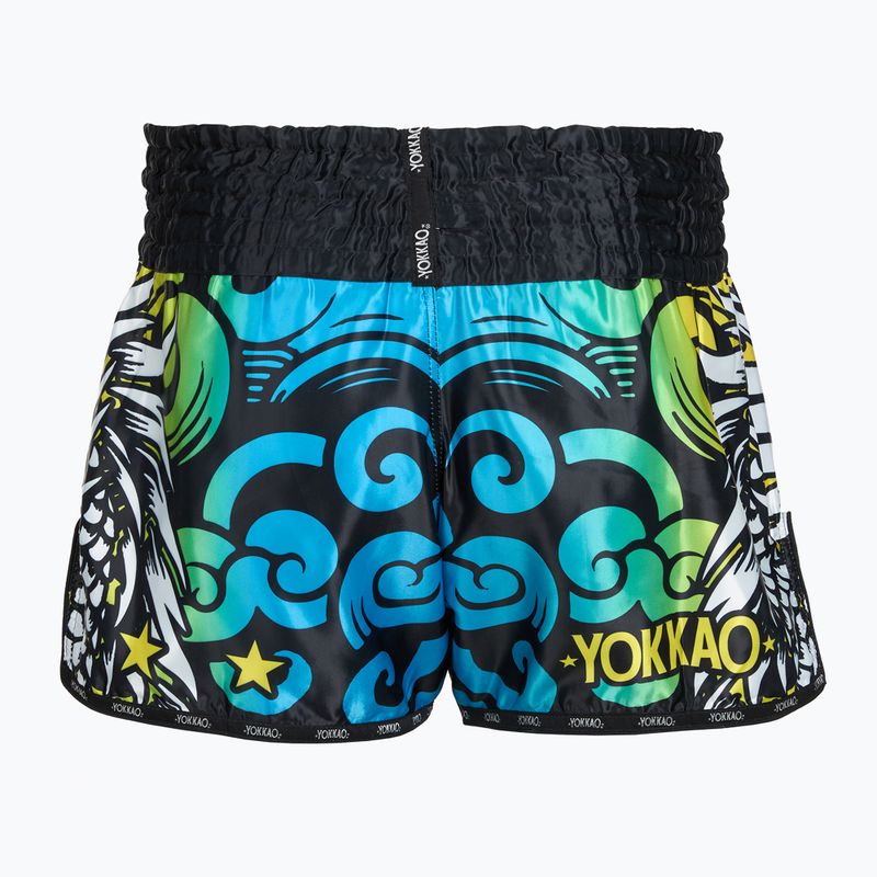 Férfi edzőshort YOKKAO Dragon Muay Thai pink/blue 2