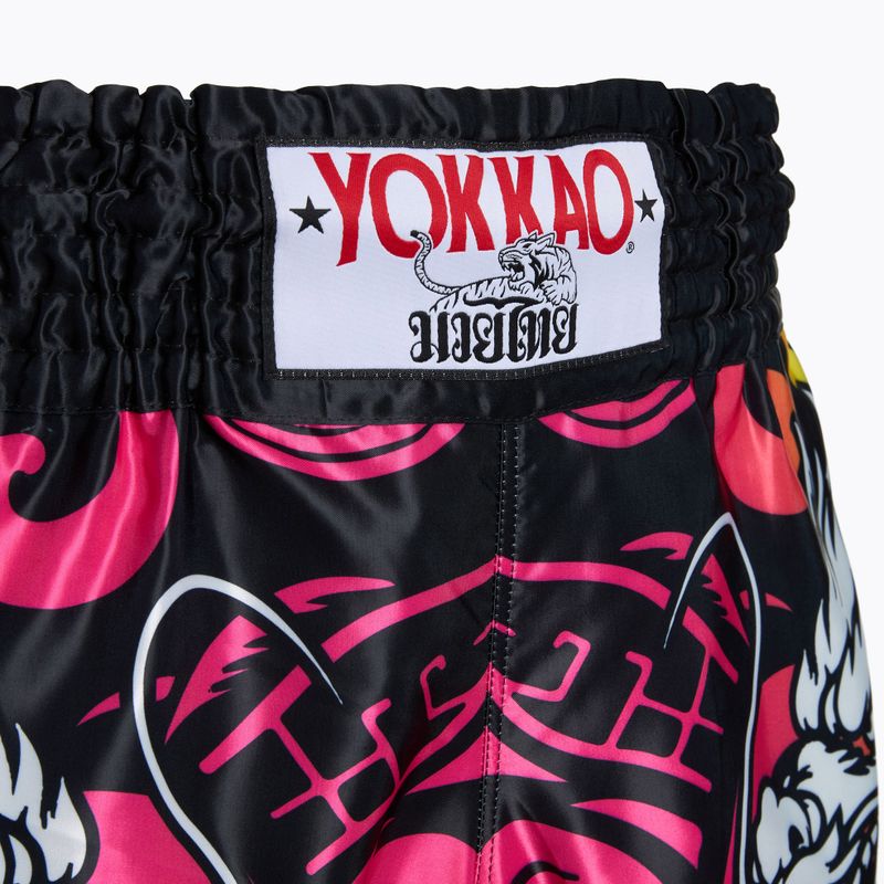Férfi edzőshort YOKKAO Dragon Muay Thai pink/blue 4