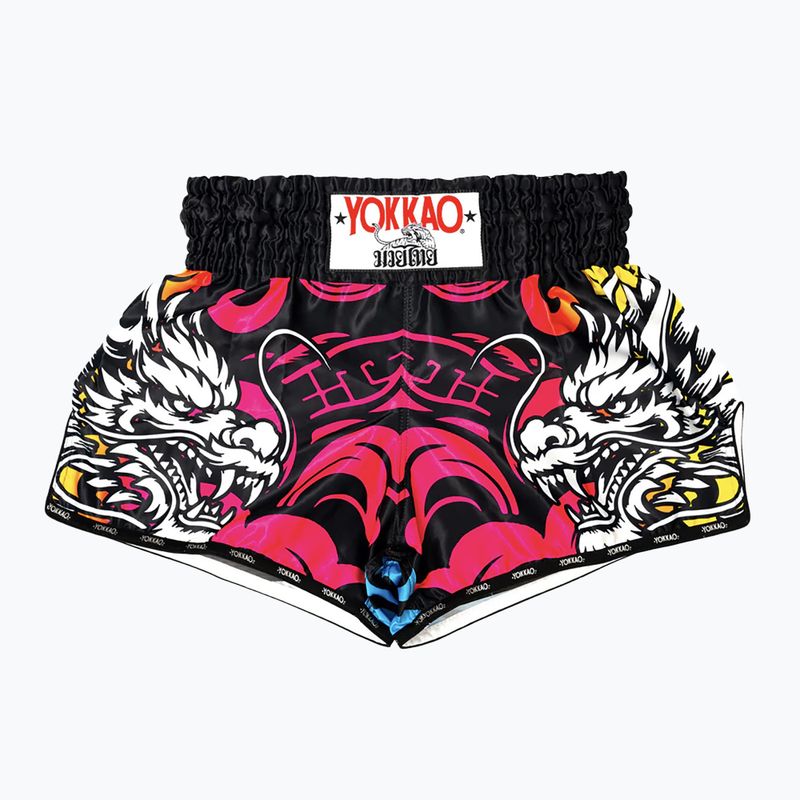 Férfi edzőshort YOKKAO Dragon Muay Thai pink/blue 5