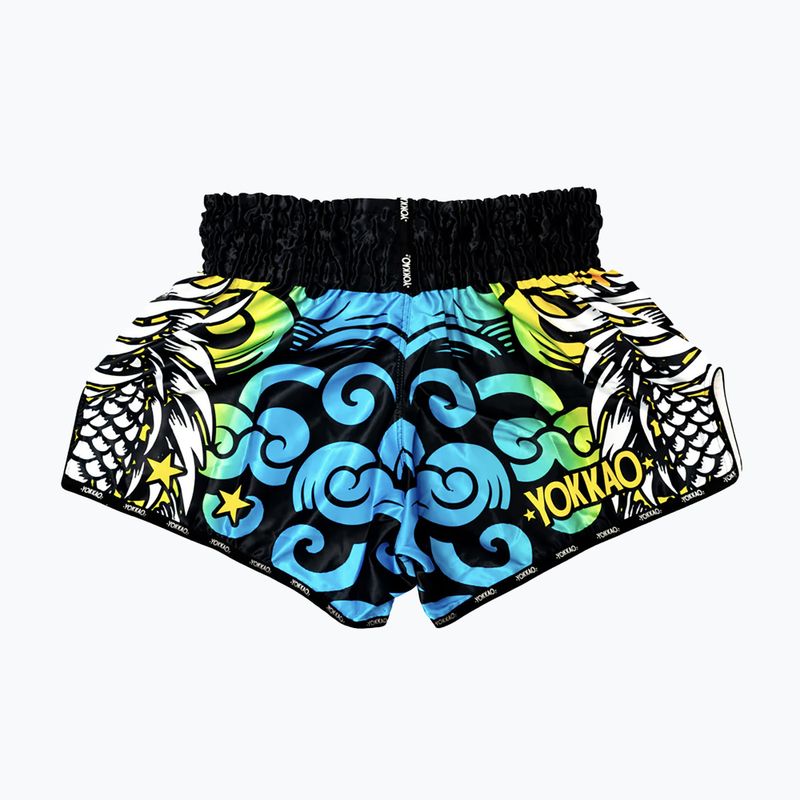 Férfi edzőshort YOKKAO Dragon Muay Thai pink/blue 6