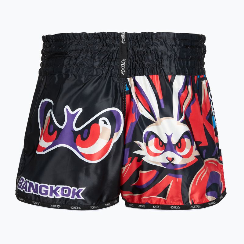 Férfi edzőshort YOKKAO Angry Rabbit Muay Thai black 2