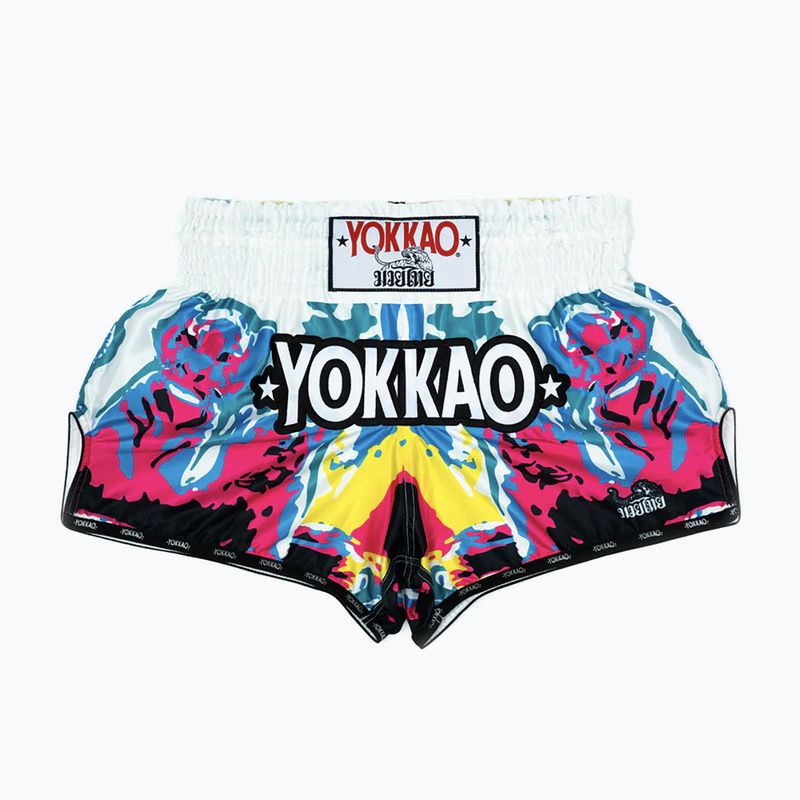 Férfi edzőshort YOKKAO Tiger Family Muay Thai white