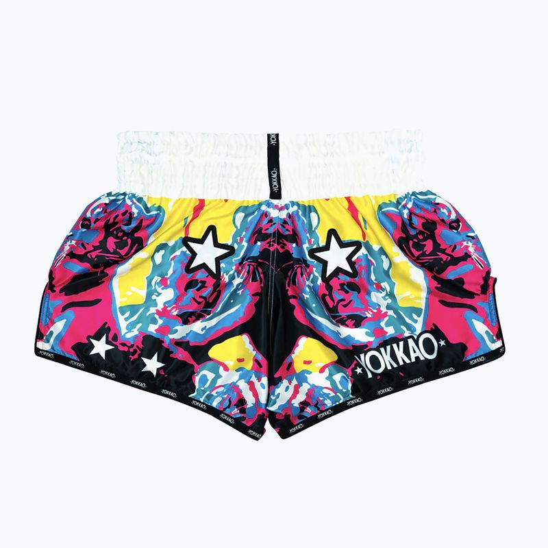 Férfi edzőshort YOKKAO Tiger Family Muay Thai white 2
