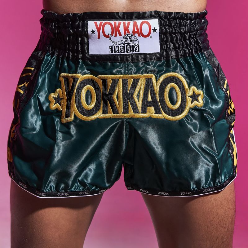 Férfi edzőnadrág YOKKAO Original Muay Thai green 7
