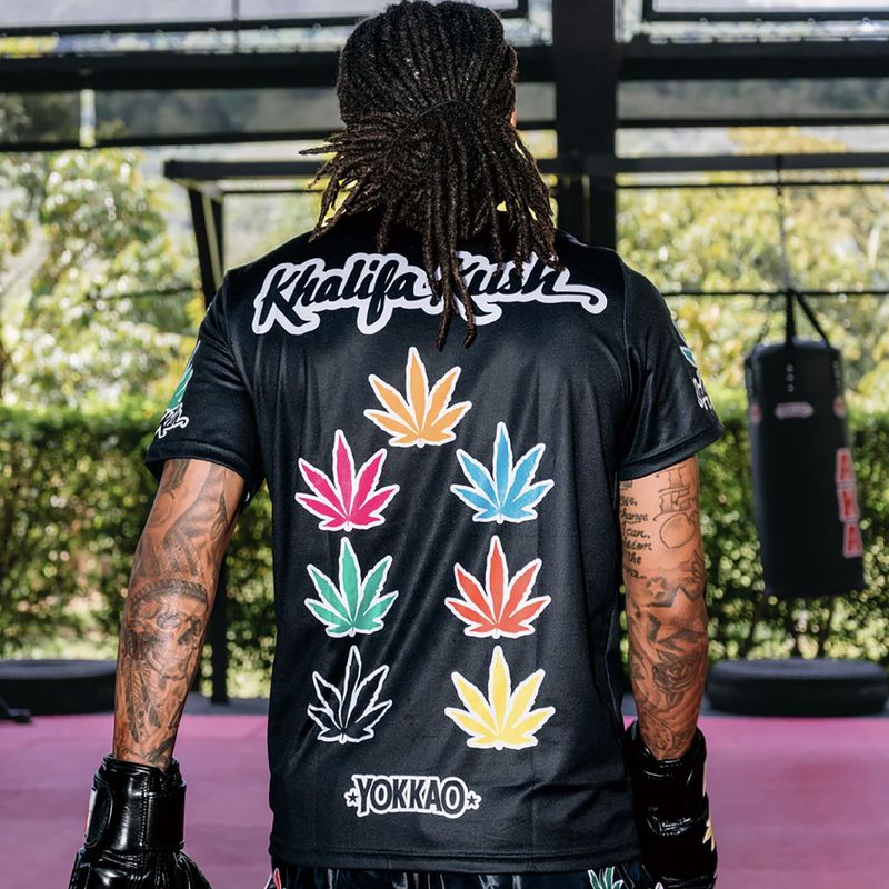 Férfi edzőpóló YOKKAO Khalifa Kush Workout black 5