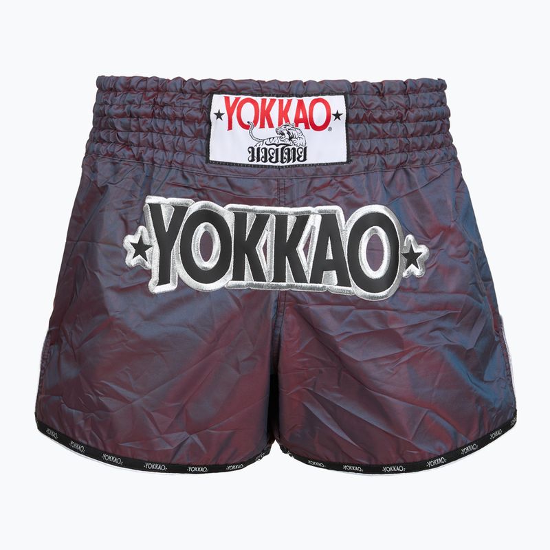 Férfi edzőshort YOKKAO Lunar Muay Thai iridescent blue grey
