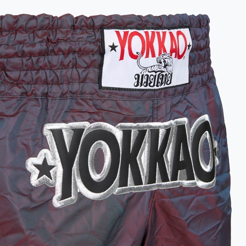 Férfi edzőshort YOKKAO Lunar Muay Thai iridescent blue grey 4