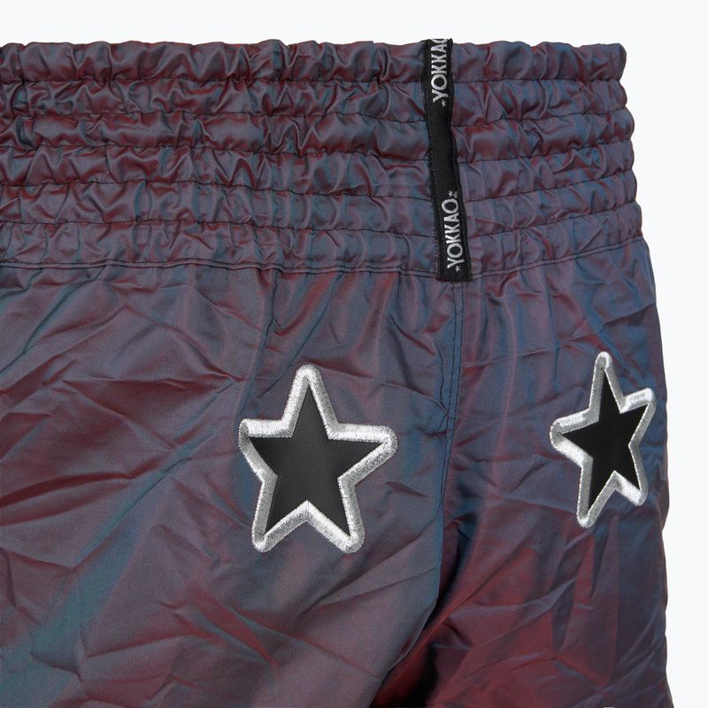 Férfi edzőshort YOKKAO Lunar Muay Thai iridescent blue grey 5