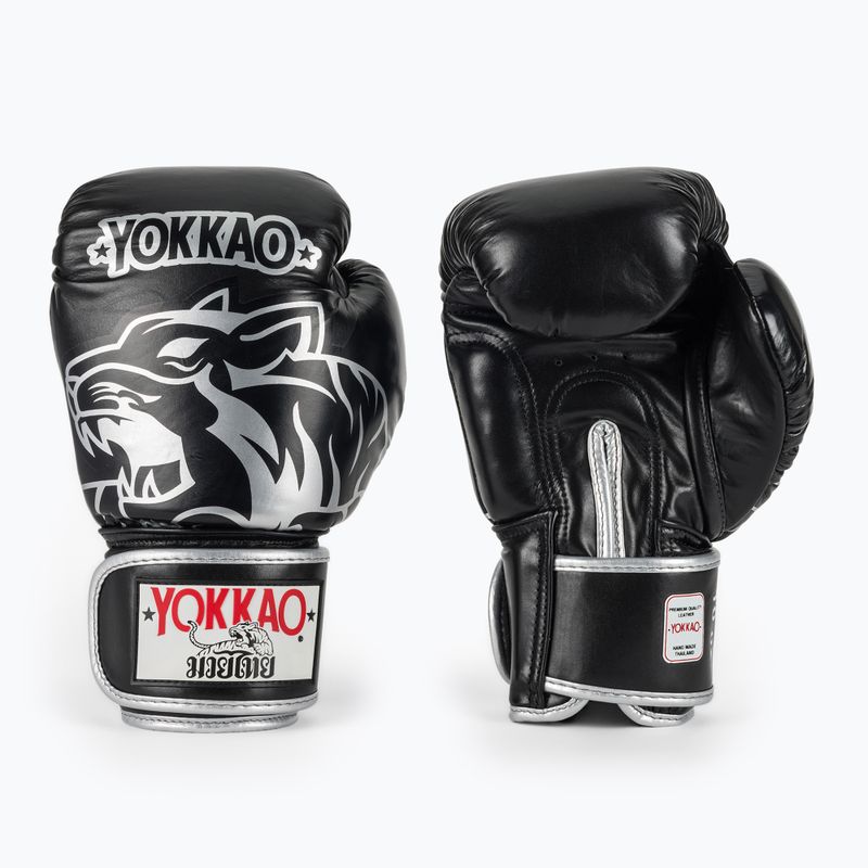 Boxkesztyű YOKKAO Original Boxing Gloves absolute black