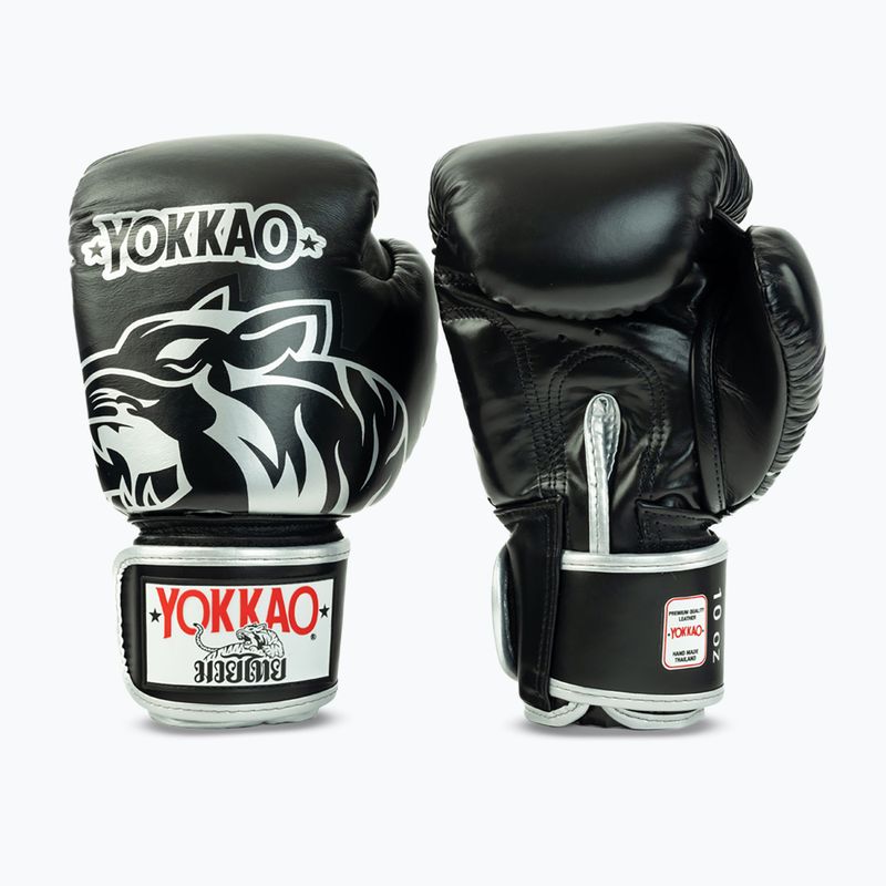 Boxkesztyű YOKKAO Original Boxing Gloves absolute black