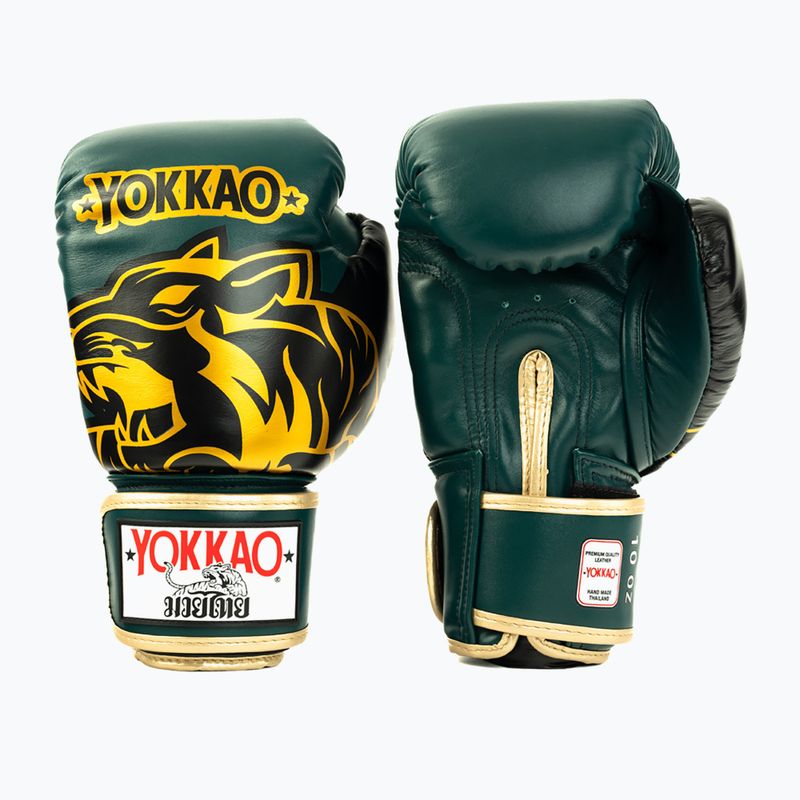 Boxkesztyű YOKKAO Original Boxing Gloves forest green