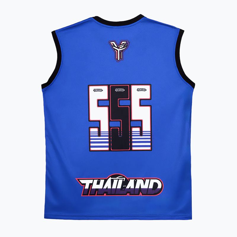 Férfi edzőpóló YOKKAO Tiger Workout Tank Top blue 2