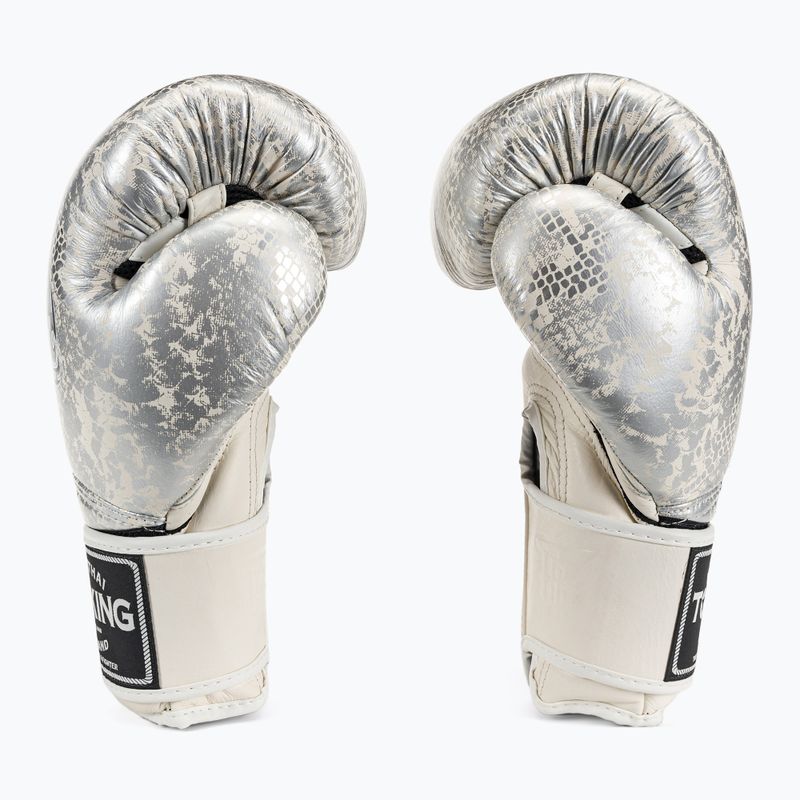 Top King Muay Thai Super Star Snake bokszkesztyűk fehér TKBGSS-02A-WH 3